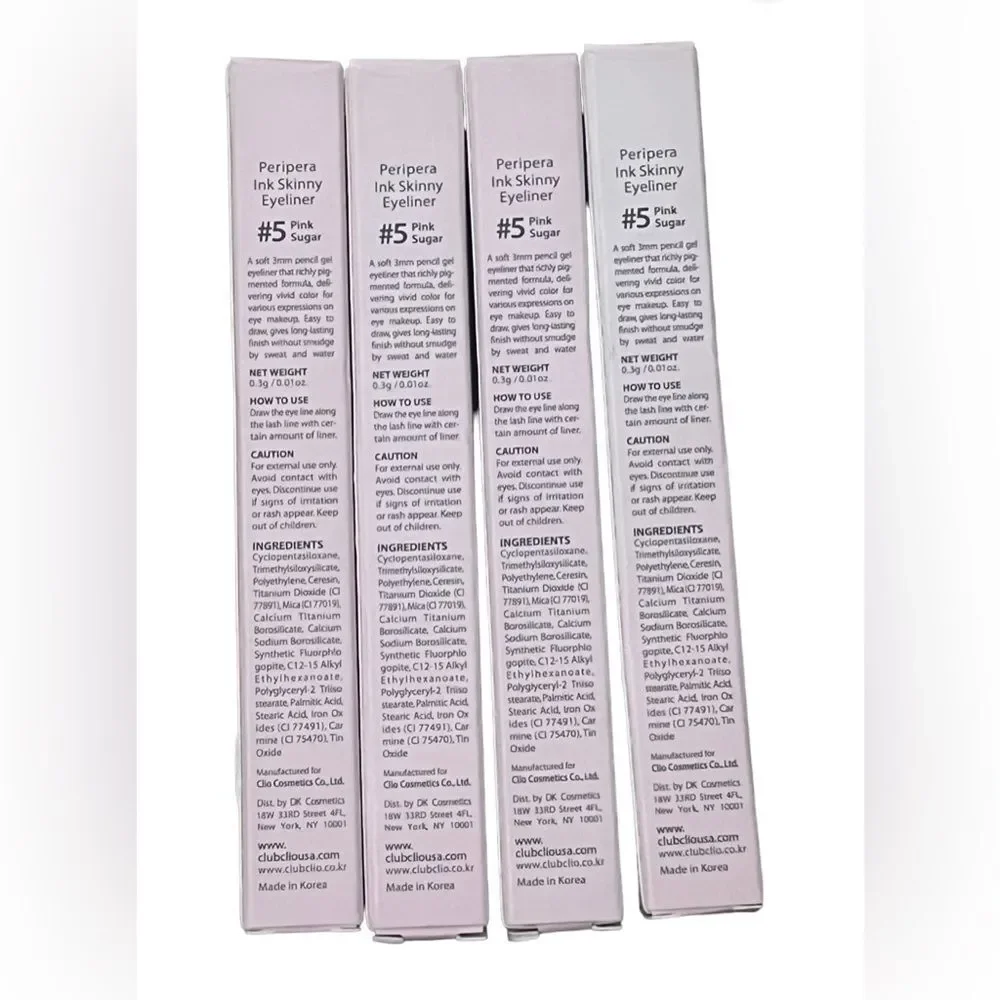 Peripera Ink Skinny Eyeliner #5 Pink Sugar lot of 4 NEW